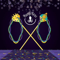 crosier crossed of mardi gras celebration © djvstock