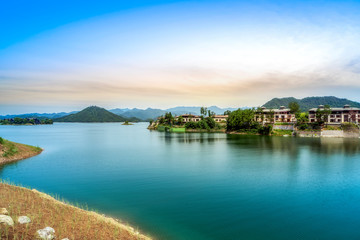 Fototapeta premium Natural Landscape and Lake Scenery of Qiandao Lake in Hangzhou..