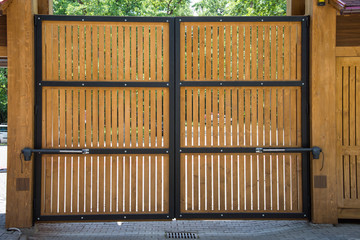 automatic gate to the zoo garden in Targu Mures,Romania 