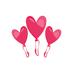 balloons helium in shape heart