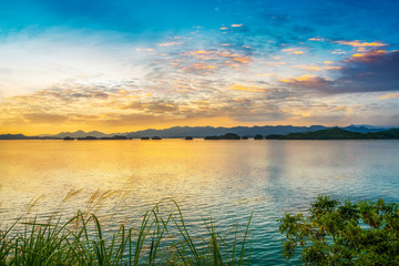 Natural Landscape and Lake Scenery of Qiandao Lake in Hangzhou..
