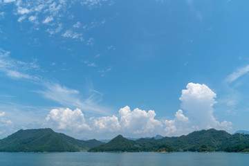 Natural Landscape and Lake Scenery of Qiandao Lake in Hangzhou..