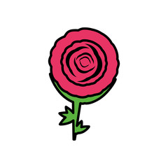 rose flower isolated icon