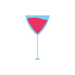 glass of wine isolated icon