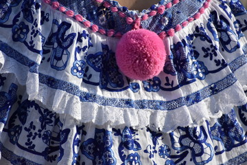 closeup panamenian women dress