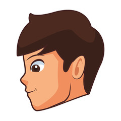 young man face cartoon