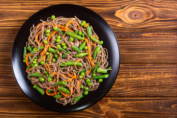 Soba noodles salad