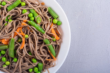Soba noodles salad