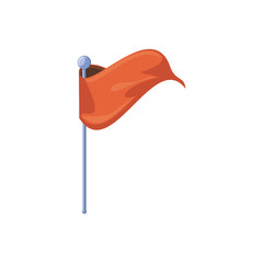 flag marker in stick isolated icon