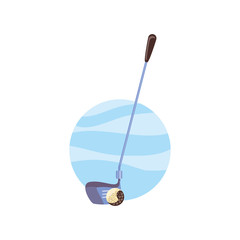 stick with golf ball isolated icon