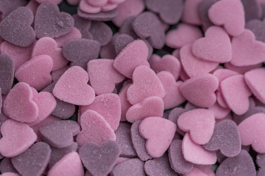 Purple ,Pink Candy Hearts,Colorful sweetss, sprinkle