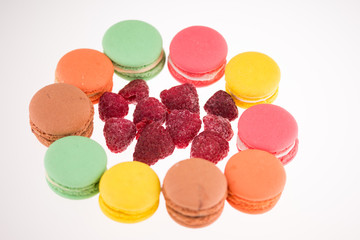  Macaron (French Macaroon)  macarons and Frozen berries 