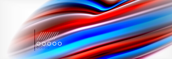 Fluid liquid colors abstract background, colorful geometric background - fluid shapes composition
