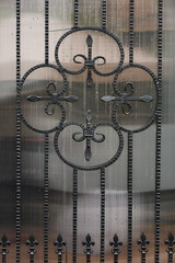 Forged decorative fence ,gate,door with polycarbonate