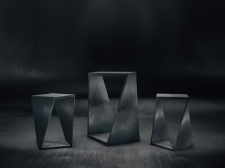 abstract pedestal for display,Platform for design,Blank product stand.3D rendering