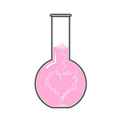 chemical flasks illustration
