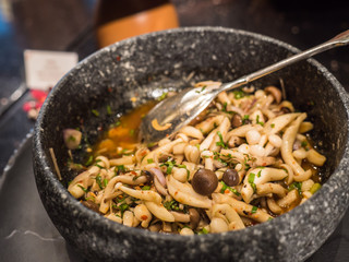 Mushroom spicy salad