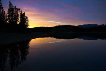 Abendstimmung am Atlin Lake BC Kanada