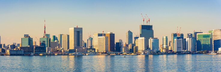 風景物語（レインボーブリッジからの東京湾）超高画素パノラマ 15444 x 5041