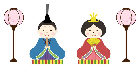 雛人形　ぼんぼり