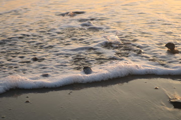 waves on the beach