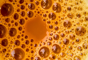 bubble on the tea cup 