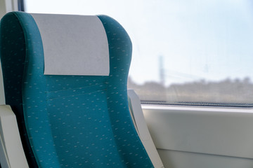 Empty seat in the high speed train