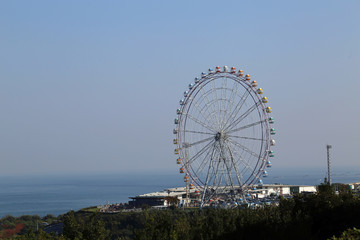 秋の明石海峡大橋