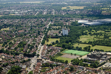 Fototapeta na wymiar Hounslow - aerial view