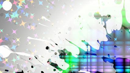 Obraz premium Wide format abstract grunge background. Vector EPS10 with mesh gradient and transparency. Place for text. Paint splashes. Background for funky card, flyer party. Full HD 4K grunge wallpaper.