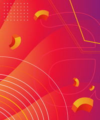 Gradient abstract composition with bright color. Modern graphic elements. Template for background, banner, poster, flyer or presentation. Vector graphic.