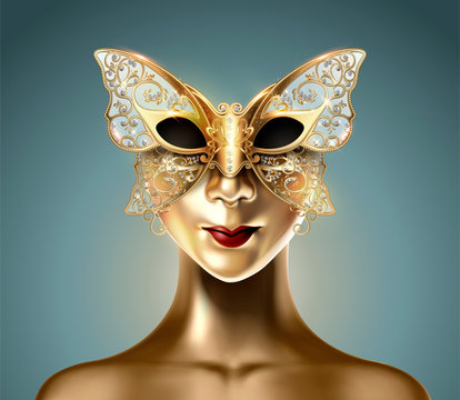 Carnival butterfly mask design