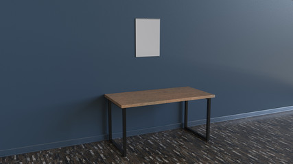 Blank white spiral calendar on the wall