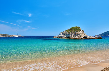 Beautiful beach landscape, Sithonia, Greece