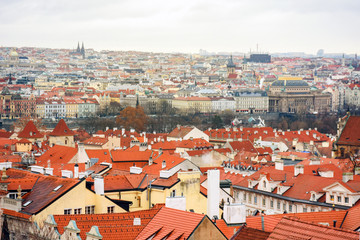 Fototapeta na wymiar Beautiful cityscape view of Prague city,Czech Republic 