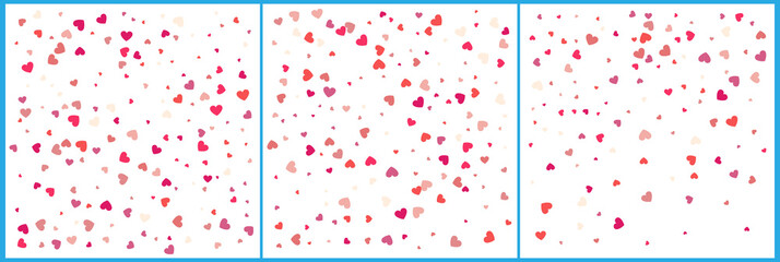 Red and pink hearts confetti 