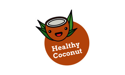 Healthy Coconut with Cute Illustration 
