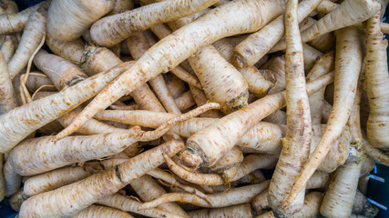 Pile of bio parsnip background