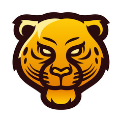 cheetah esport logo mascot template vector illustration