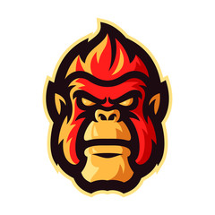 gorilla esport logo mascot template vector illustration