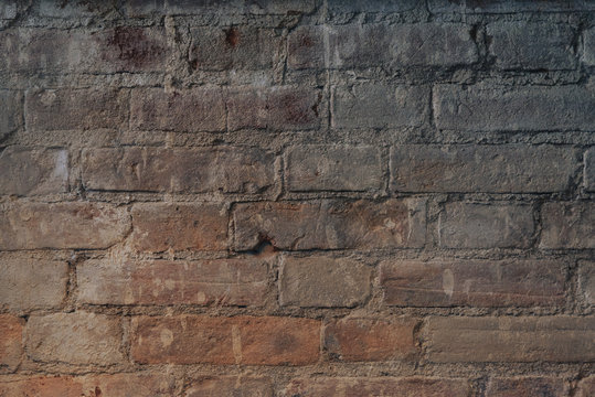 Dark Brown Brick Wall Background