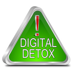 Digital Detox Button - 3D illustration