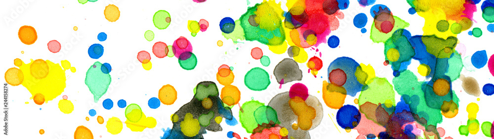 Canvas Prints colored splashes in abstract shape, painting background, banner and header