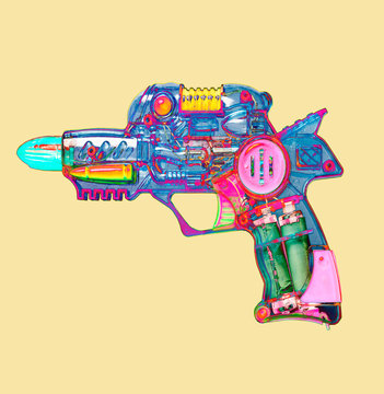 retro ray gun  toy bright color