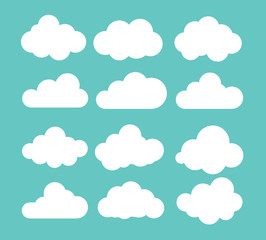 Clouds icon , vector illustration - obrazy, fototapety, plakaty