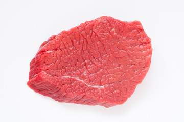 raw beef isolated on white background