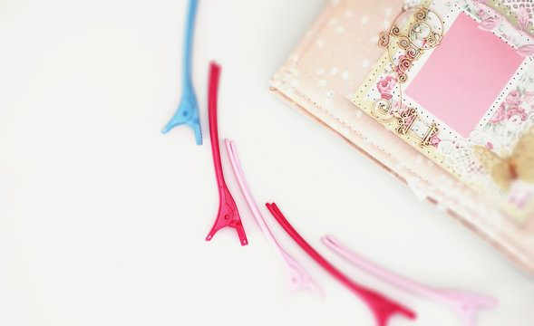 A diary for entries on a white table