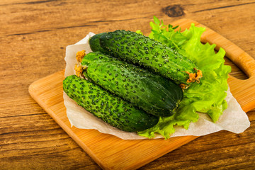 Green cucumbers