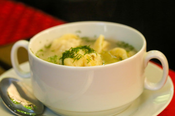Dumpling soup