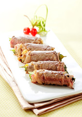 Delicious Chinese cuisine, beef rolls